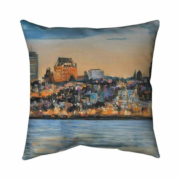 Begin Home Decor 20 x 20 in. Skyline of Quebec City-Double Sided Print Indoor Pillow 5541-2020-CI255